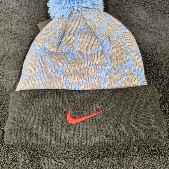 Nike Accessories - Nike Beanie with Light Blue and Dark Green Design